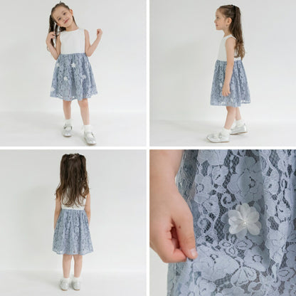 日本童裝 Branshes 蕾絲花瓣連身裙 110-130cm 女童款 DRESSES 面試/宴會/表演