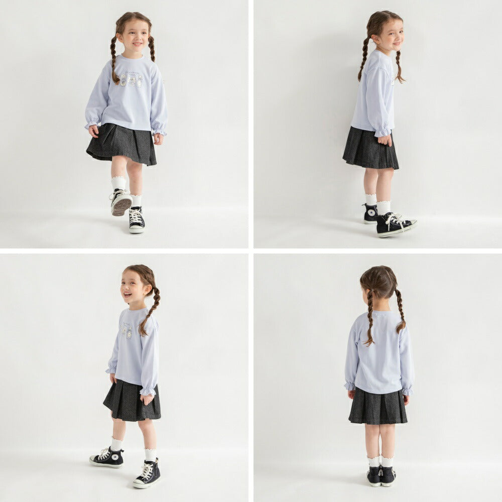 日本童裝 Branshes 長袖上衣 80-130cm 女童款 冬季 TOPS