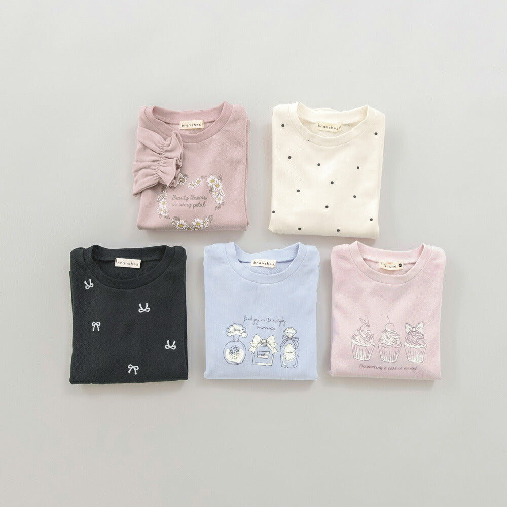 日本童裝 Branshes 長袖上衣 80-130cm 女童款 冬季 TOPS