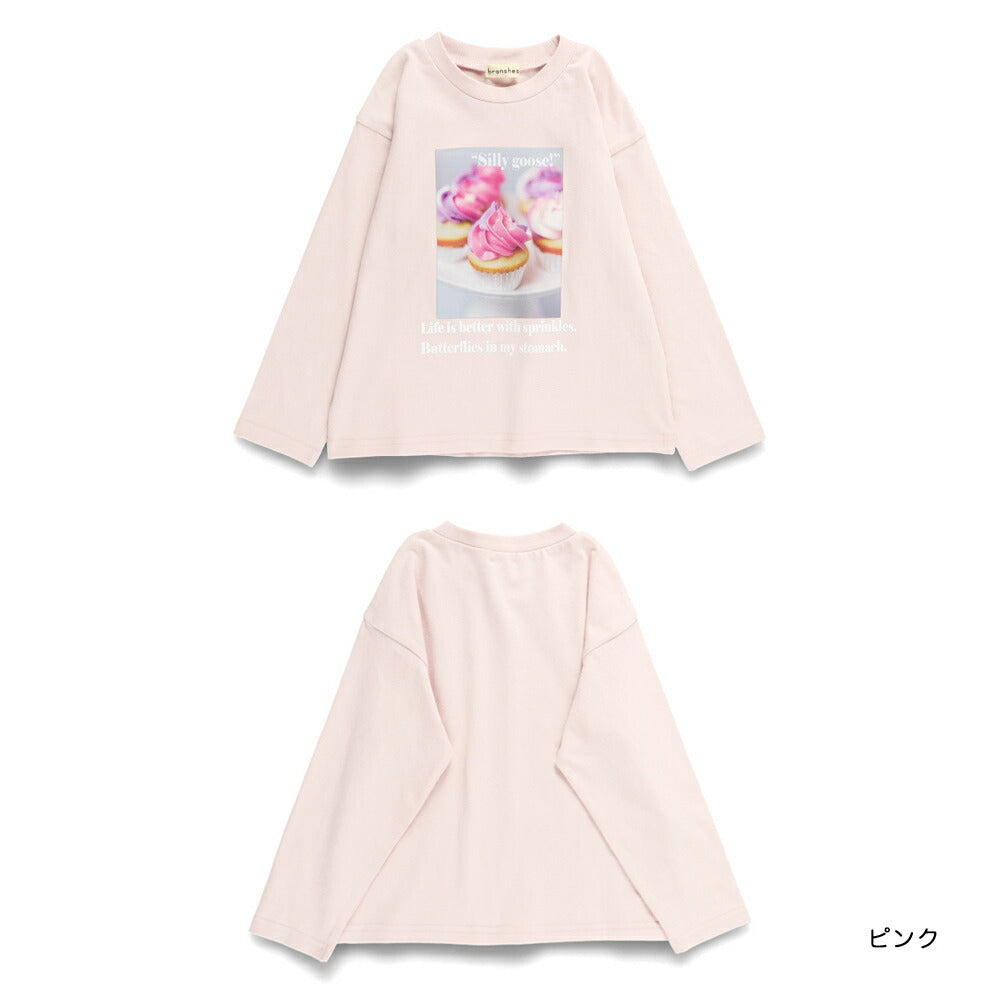 日本童裝 Branshes 印花上衣 80-150cm 女童款 冬季 TOPS