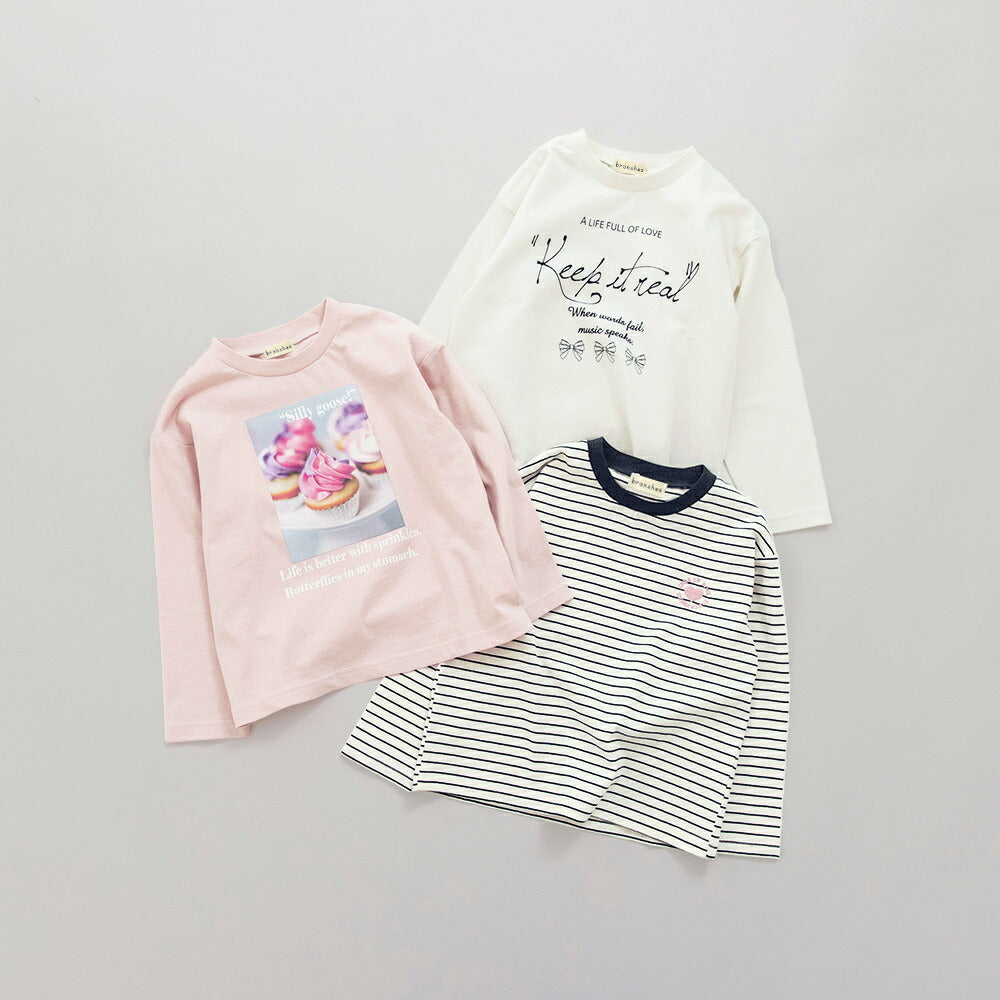 日本童裝 Branshes 印花上衣 80-150cm 女童款 冬季 TOPS