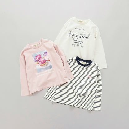 日本童裝 Branshes 印花上衣 80-150cm 女童款 冬季 TOPS