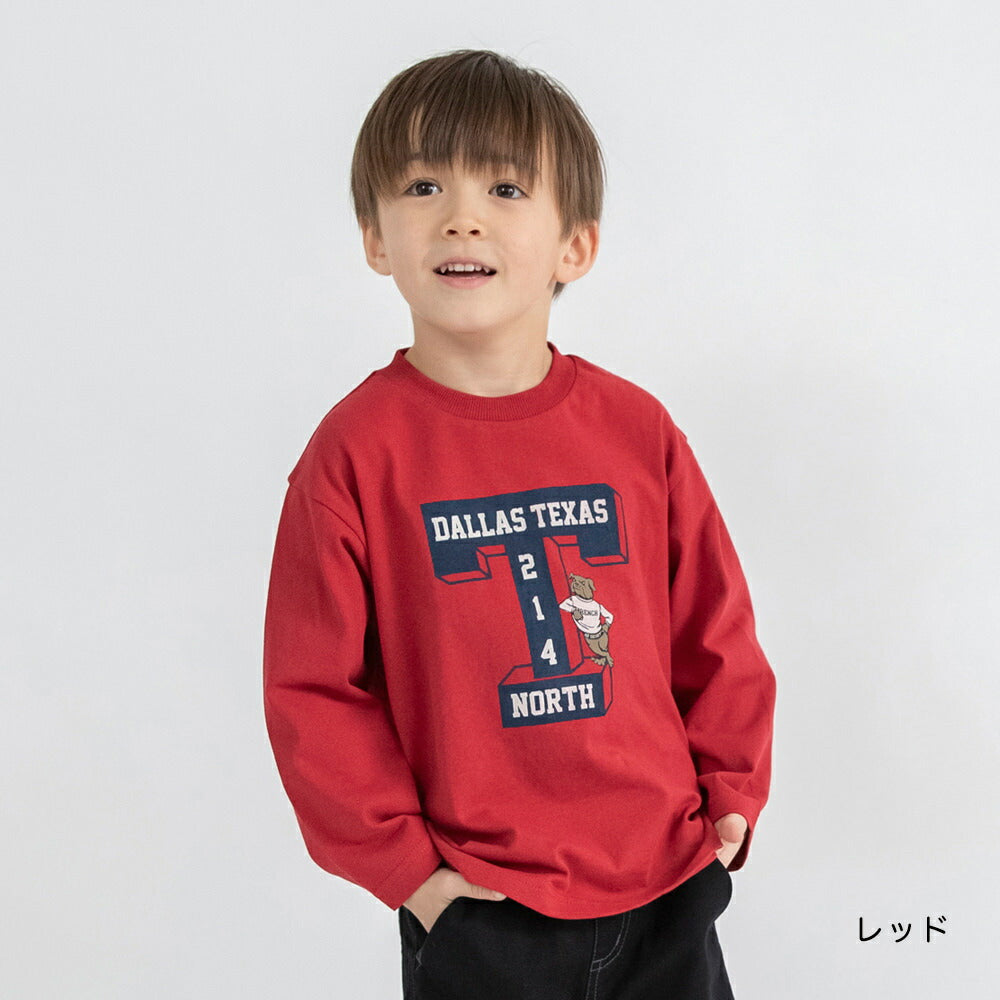 日本童裝 Branshes 印花上衣 80-150cm 男童款 冬季 TOPS 聖誕紅/新年紅