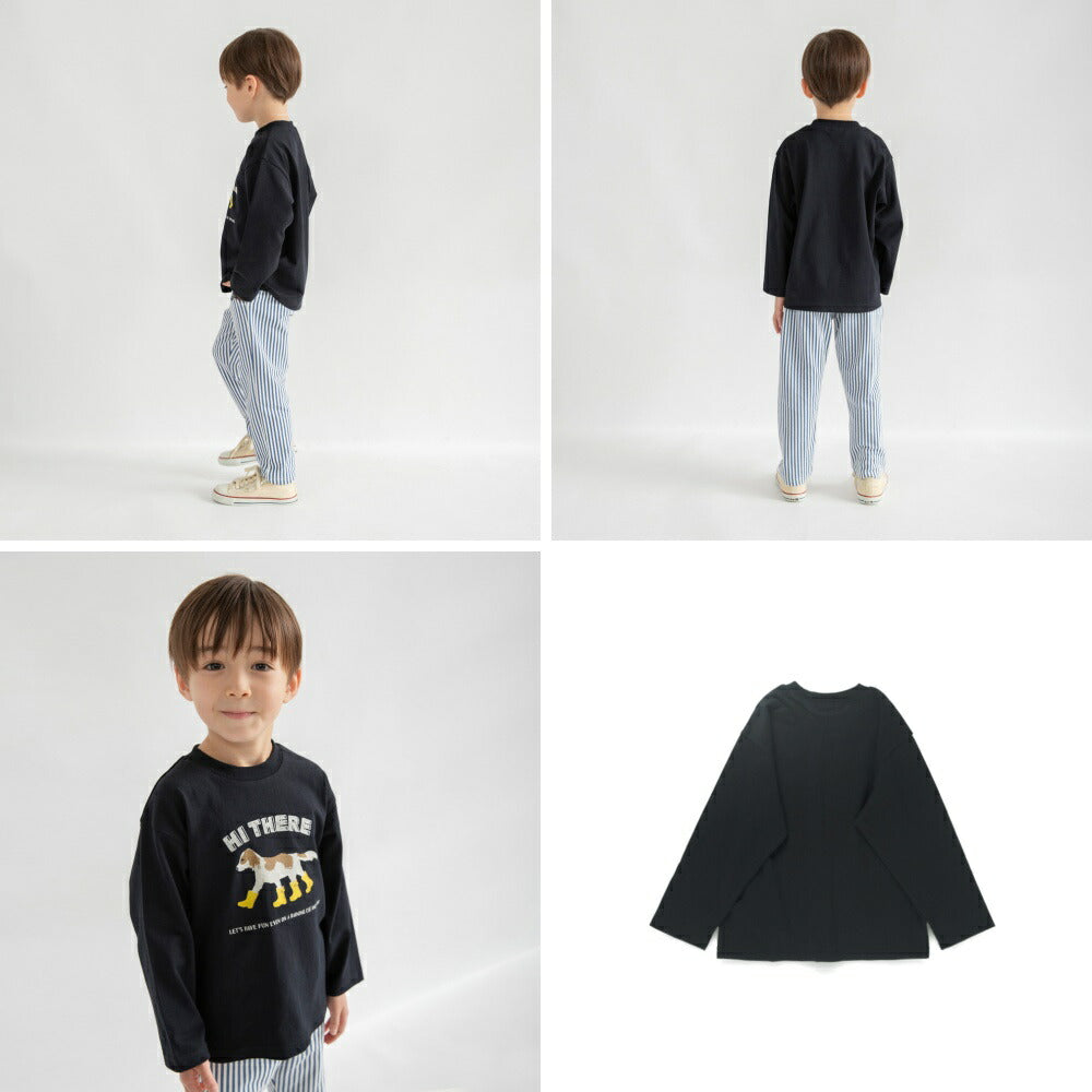 日本童裝 Branshes 印花上衣 80-150cm 男童款 冬季 TOPS 聖誕紅/新年紅