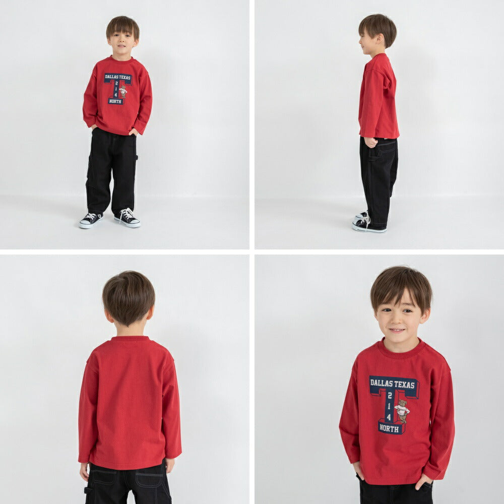 日本童裝 Branshes 印花上衣 80-150cm 男童款 冬季 TOPS 聖誕紅/新年紅