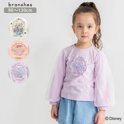 日本童裝 Branshes x Disney 網紗袖衛衣 90-130cm 女童款 春季 TOPS