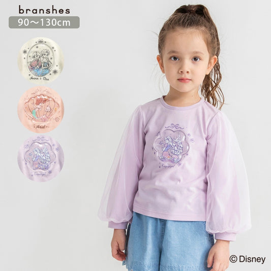 日本童裝 Branshes x Disney 網紗袖衛衣 90-130cm 女童款 春季 TOPS