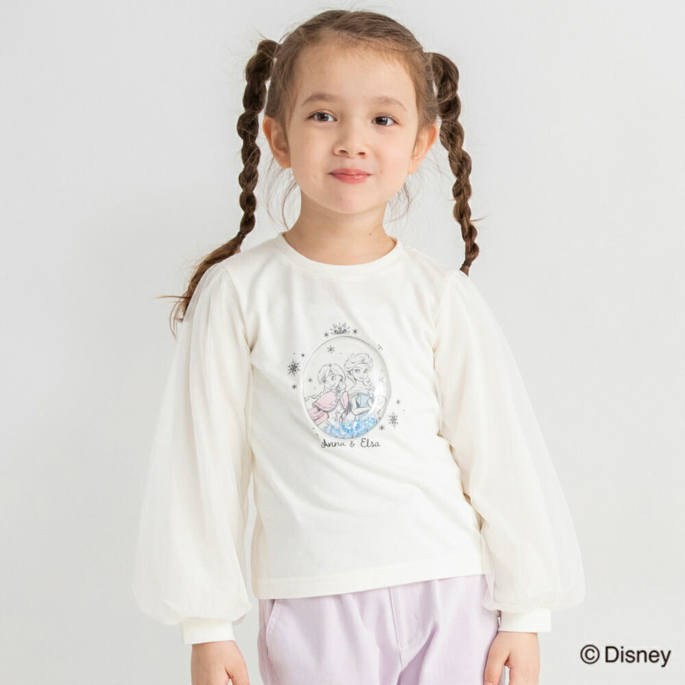 日本童裝 Branshes x Disney 網紗袖衛衣 90-130cm 女童款 春季 TOPS