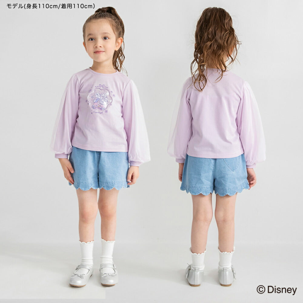 日本童裝 Branshes x Disney 網紗袖衛衣 90-130cm 女童款 春季 TOPS