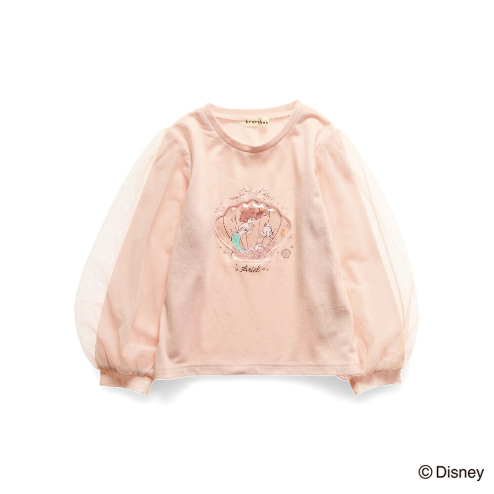 日本童裝 Branshes x Disney 網紗袖衛衣 90-130cm 女童款 春季 TOPS