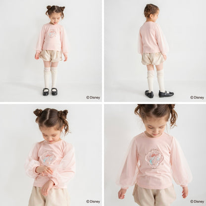 日本童裝 Branshes x Disney 網紗袖衛衣 90-130cm 女童款 春季 TOPS