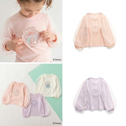日本童裝 Branshes x Disney 網紗袖衛衣 90-130cm 女童款 春季 TOPS