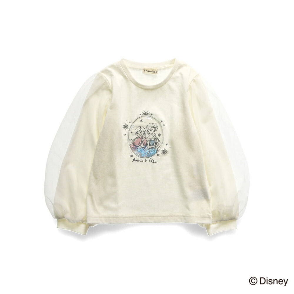 日本童裝 Branshes x Disney 網紗袖衛衣 90-130cm 女童款 春季 TOPS