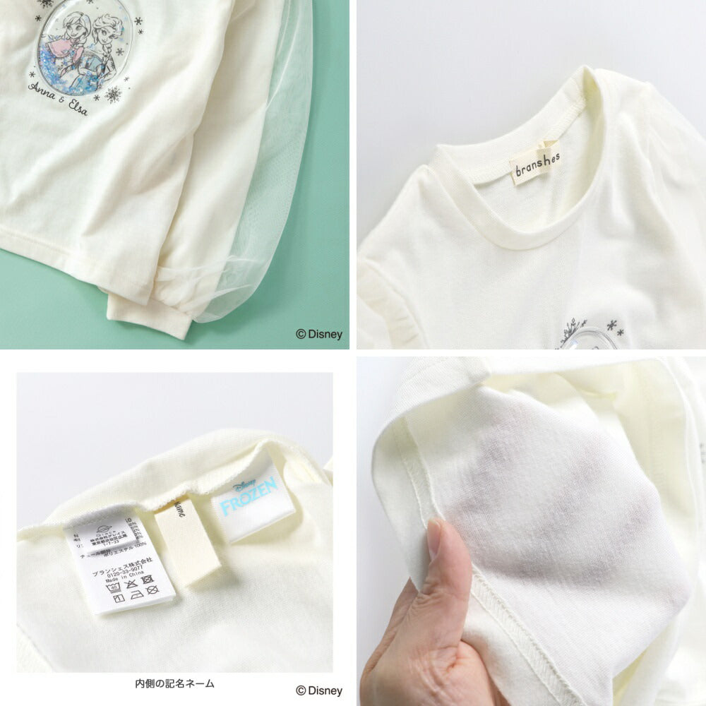 日本童裝 Branshes x Disney 網紗袖衛衣 90-130cm 女童款 春季 TOPS