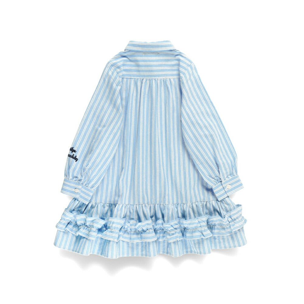 日本童裝 Branshes 花邊襯衫連身裙 80-150cm 女童款 春季 DRESSES 新之春