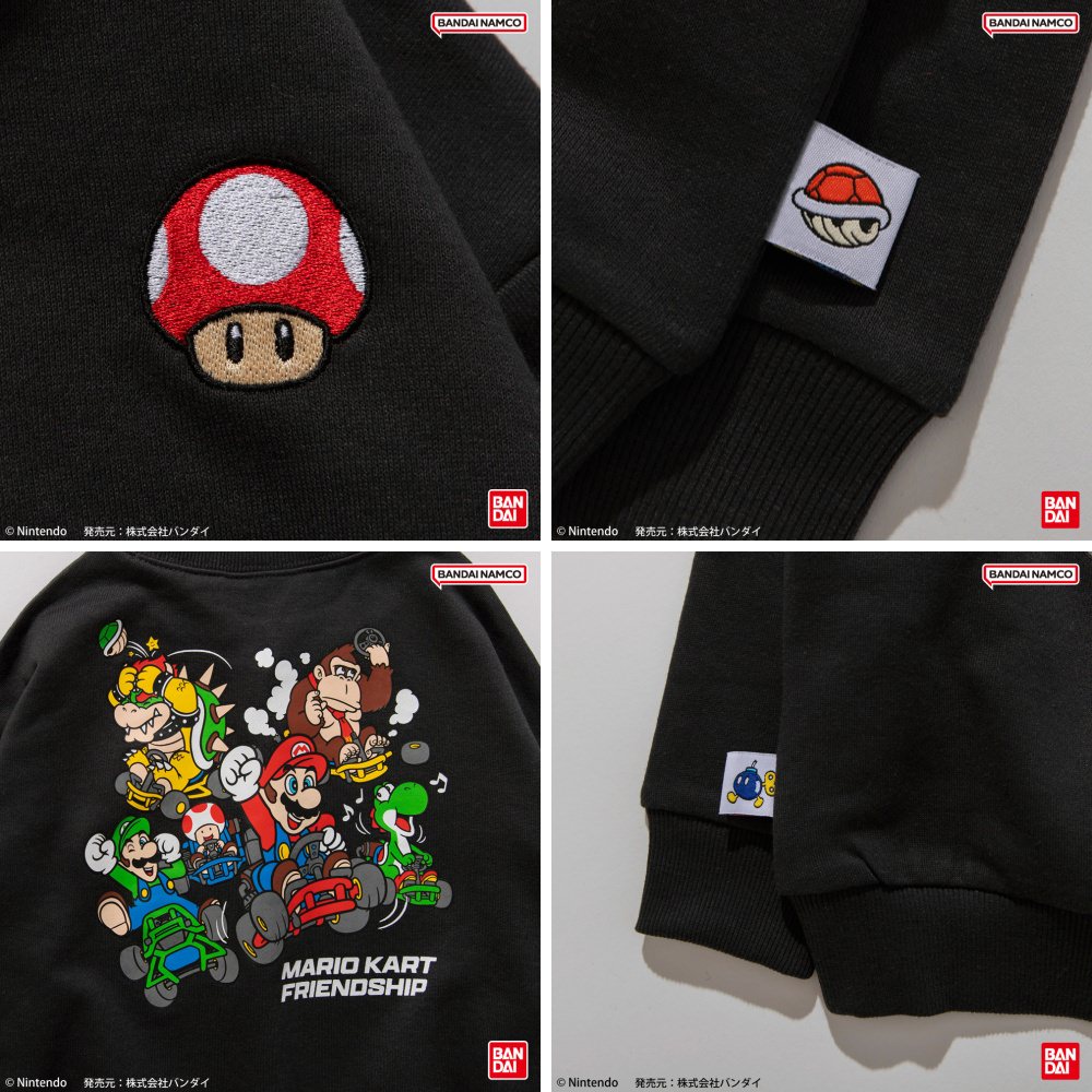 日本童裝 Branshes x Super Mario 印花衛衣 80-150cm 男童款/女童款 春季 TOPS 聖誕紅/新年紅