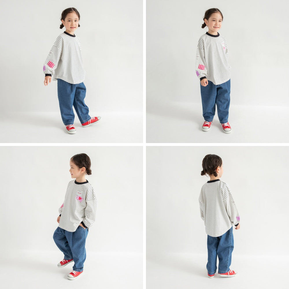 日本童裝 Branshes 貼布長袖上衣 100-150cm 女童款 春季 TOPS