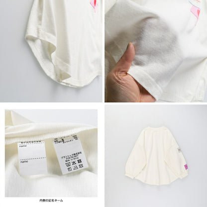 日本童裝 Branshes 貼布長袖上衣 100-150cm 女童款 春季 TOPS