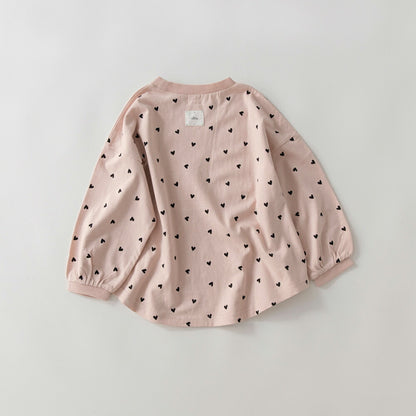 日本童裝 Branshes 印花長袖上衣 100-150cm 女童款 春季 TOPS