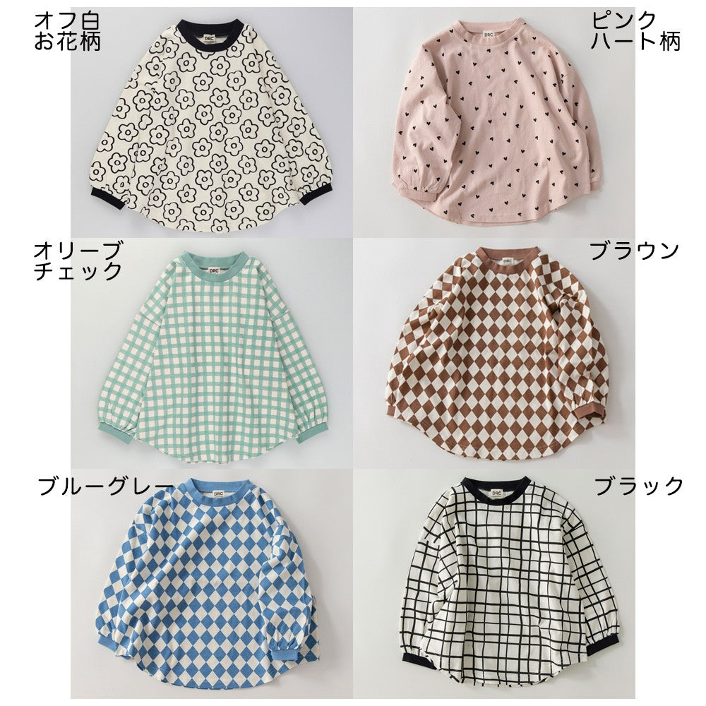 日本童裝 Branshes 印花長袖上衣 100-150cm 女童款 春季 TOPS