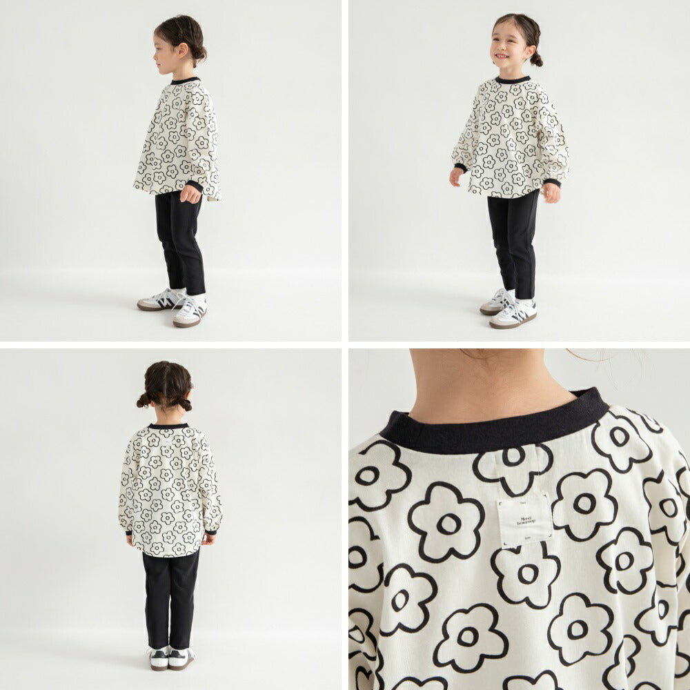 日本童裝 Branshes 印花長袖上衣 100-150cm 女童款 春季 TOPS