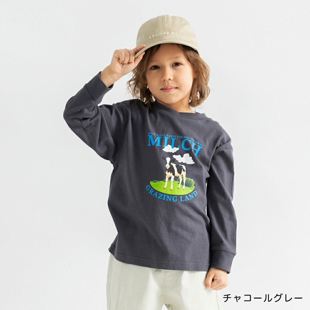 日本童裝 Branshes 印花長袖上衣 100-160cm 男童款/女童款 春季 TOPS