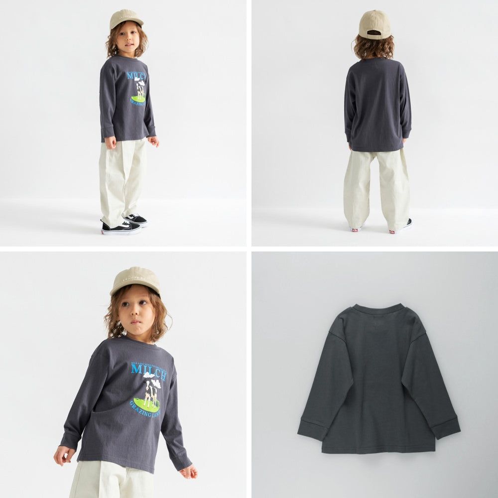 日本童裝 Branshes 印花長袖上衣 100-160cm 男童款/女童款 春季 TOPS