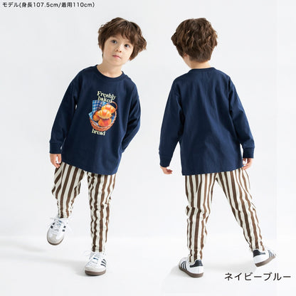 日本童裝 Branshes 印花長袖上衣 100-160cm 男童款/女童款 春季 TOPS