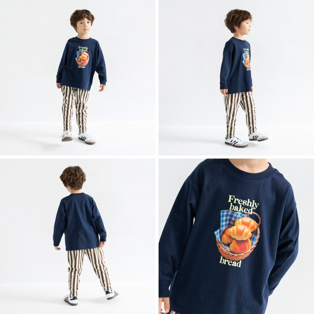 日本童裝 Branshes 印花長袖上衣 100-160cm 男童款/女童款 春季 TOPS