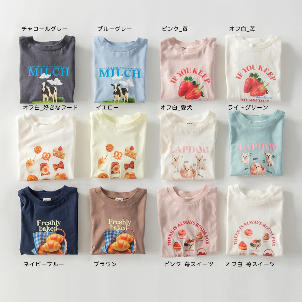 日本童裝 Branshes 印花長袖上衣 100-160cm 男童款/女童款 春季 TOPS