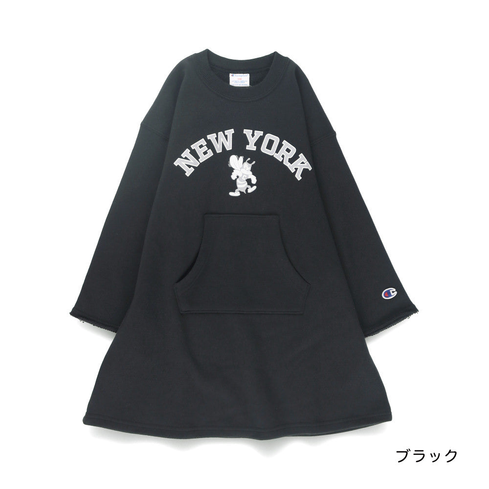 日本童裝 Branshes x Champion 衛衣連身裙 110-160cm 女童款 春季 DRESSES