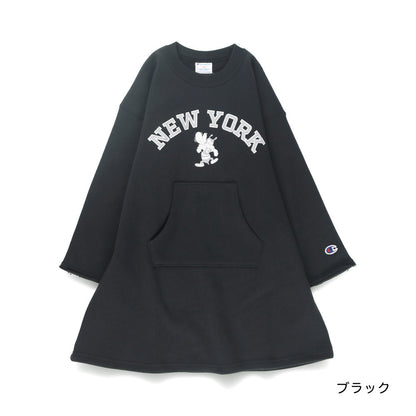 日本童裝 Branshes x Champion 衛衣連身裙 110-160cm 女童款 春季 DRESSES