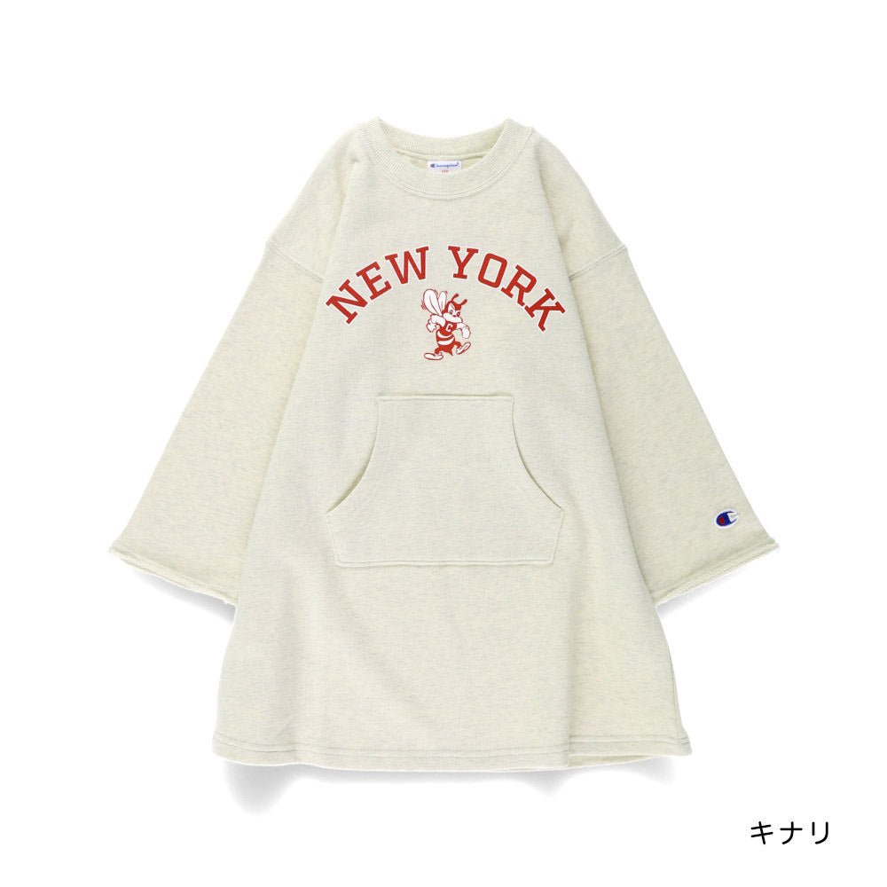 日本童裝 Branshes x Champion 衛衣連身裙 110-160cm 女童款 春季 DRESSES