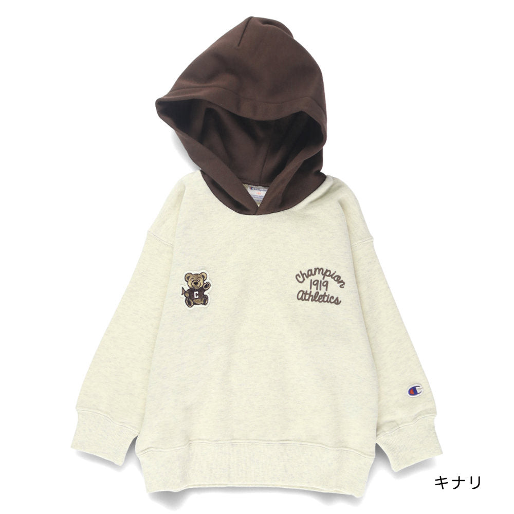 日本童裝 Branshes x Champion 拼色帽衛衣 110-160cm 男童款/女童款 春季 TOPS