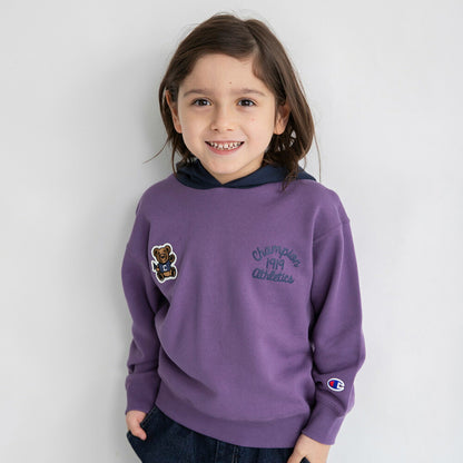 日本童裝 Branshes x Champion 拼色帽衛衣 110-160cm 男童款/女童款 春季 TOPS