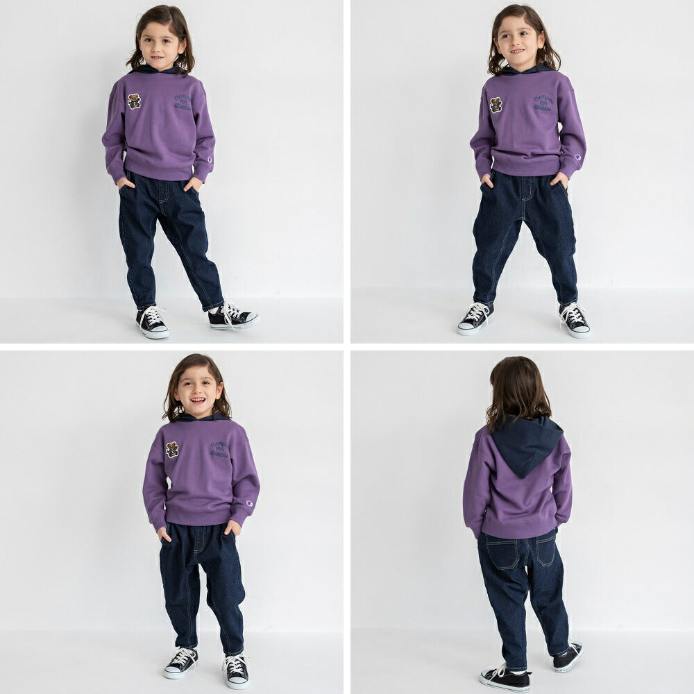 日本童裝 Branshes x Champion 拼色帽衛衣 110-160cm 男童款/女童款 春季 TOPS