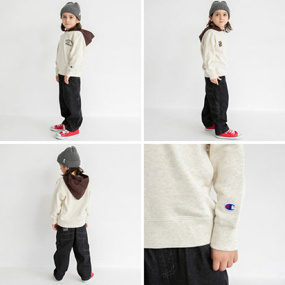 日本童裝 Branshes x Champion 拼色帽衛衣 110-160cm 男童款/女童款 春季 TOPS