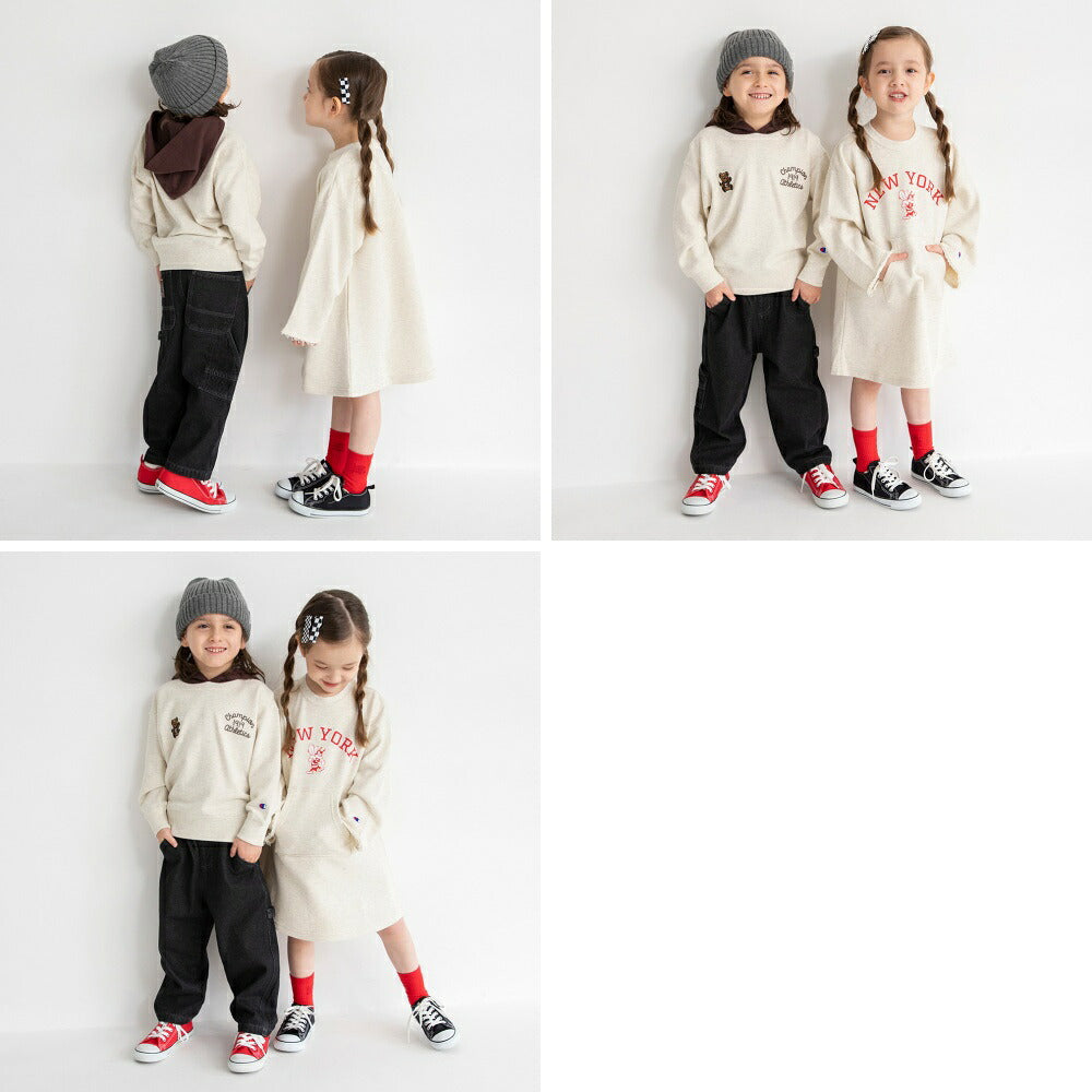 日本童裝 Branshes x Champion 拼色帽衛衣 110-160cm 男童款/女童款 春季 TOPS