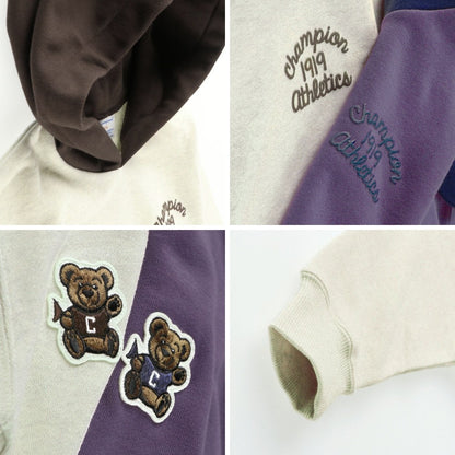 日本童裝 Branshes x Champion 拼色帽衛衣 110-160cm 男童款/女童款 春季 TOPS