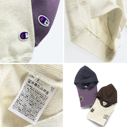 日本童裝 Branshes x Champion 拼色帽衛衣 110-160cm 男童款/女童款 春季 TOPS