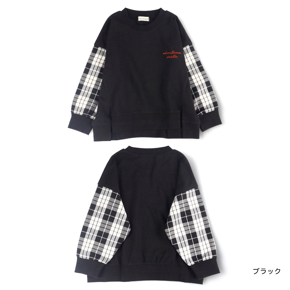 日本童裝 Branshes 拼接手袖衛衣 80-150cm 男童款 春季 TOPS