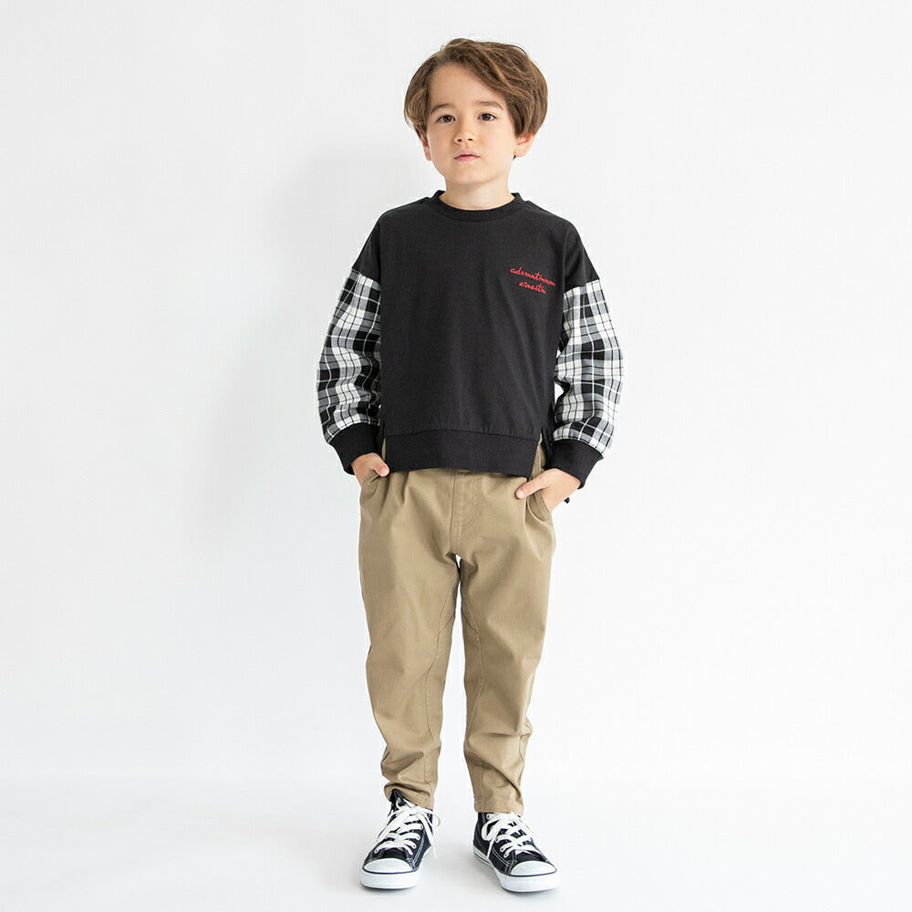 日本童裝 Branshes 拼接手袖衛衣 80-150cm 男童款 春季 TOPS