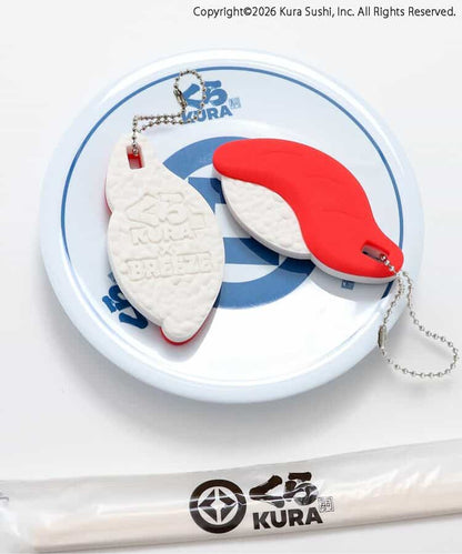 日本直送 BREEZE x くら壽司 三文魚壽司鎖匙扣連杯墊  日常用品