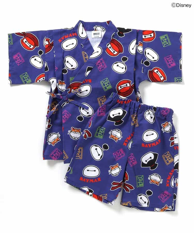 日本童裝 BREEZE  x Disney Baymax 日本甚平 日本和服 80-130cm 男童款 夏季 TOPS PANTS 日本夏祭慶典特輯