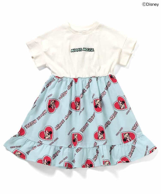 日本童裝 BREEZE x Disney SunnyPinkDays 拼接連身裙 80-120cm 女童款 夏季 DRESSES