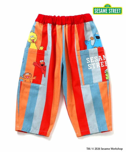 日本童裝 apres les cours x SESAME STREET 芝麻街休閒長褲 80-130cm 男童款/女童款 春季 PANTS