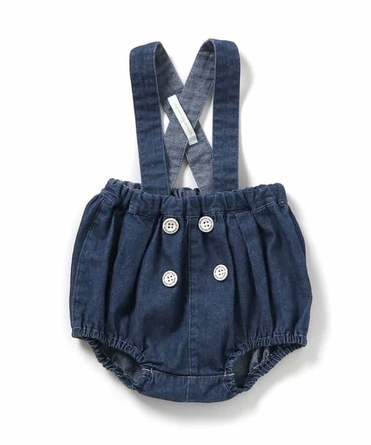 日本童裝 apres les cours x Sanrio 吊帶牛仔短褲 70-80cm 男童款/女童款 初生嬰兒 夏季 PANTS