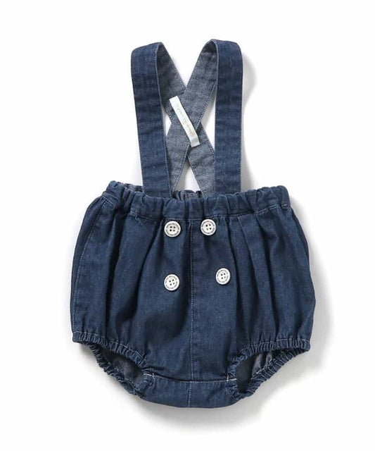 日本童裝 apres les cours x Sanrio 吊帶牛仔短褲 70-80cm 男童款/女童款 初生嬰兒 夏季 PANTS