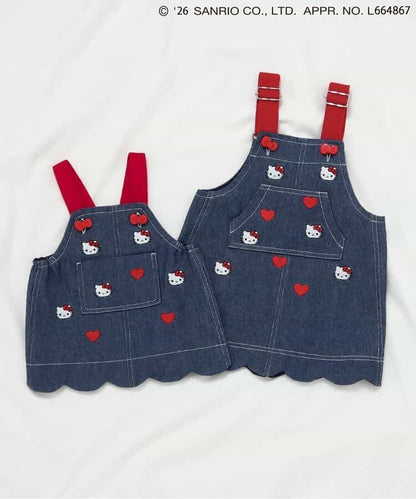 日本童裝 apres les cours x Sanrio 吊帶牛仔裙 70-80cm 女童款 初生嬰兒 夏季 DRESSES