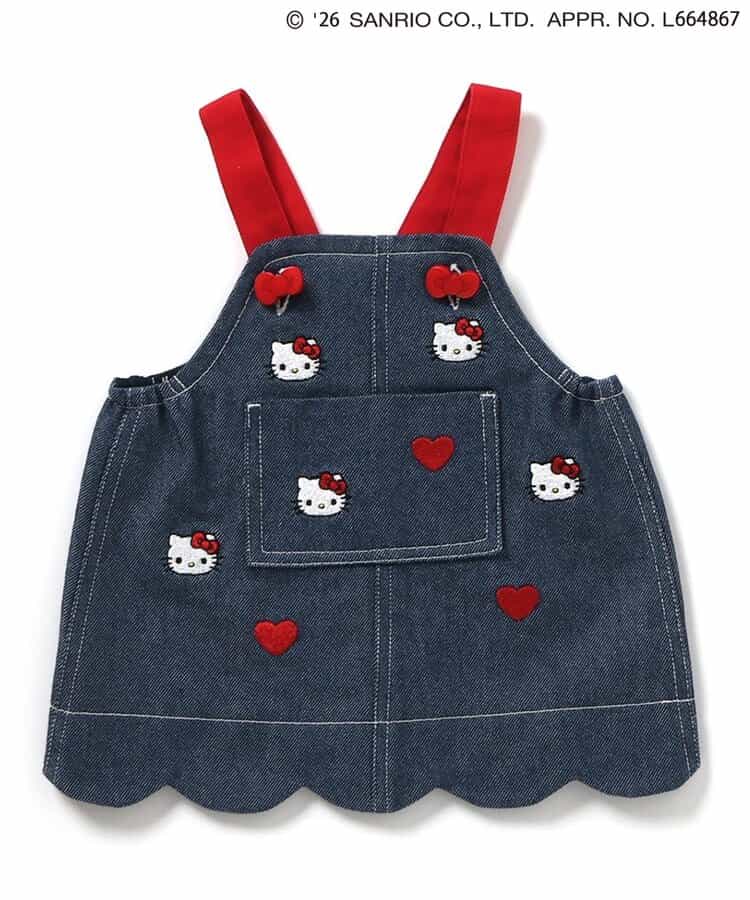 日本童裝 apres les cours x Sanrio 吊帶牛仔裙 70-80cm 女童款 初生嬰兒 夏季 DRESSES